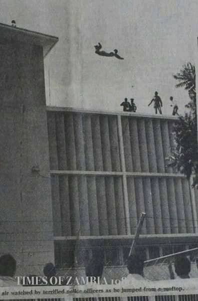 Escaping justice - the Lusaka Strangler jumps to his death from the roof of the Zambia Police HQ (Times of Zambia)