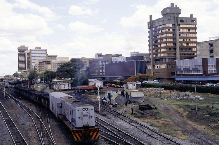 A railway line in Lusaka